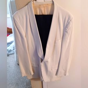 Tuxedo in 100% Silk size 44 regular pants in wool with satin tuxedo stripe 38x36